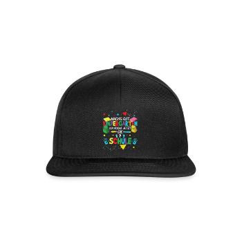 Prends soin de la maternelle Je suis à l’école maintenant - Casquette snapback - noir/noir - Devant