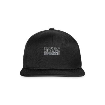 Hemd für Mitarbeiter im Gesundheitswesen, T-Shirt für Notaufnahme - Snapback Cap - Schwarz/Schwarz - Vorne