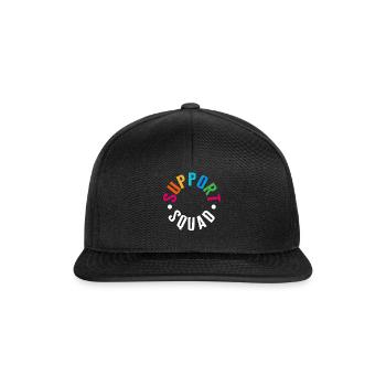 School Shirt, Support Squad Pocket Design Tee, - Snapback Cap - black/black - Front