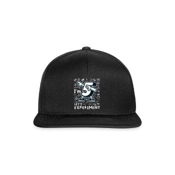 Birthday 5 Years Boy Scientist Experiment Dabbing - Snapback Cap - Schwarz/Schwarz - Vorne