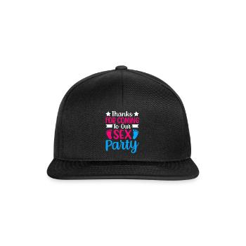 Gender Reveal Geschlechtsenthüllung Boy or Girl - Snapback Cap - black/black - Front