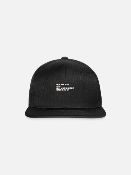Cooler Opa Spruch - Snapback Cap - Schwarz/Schwarz