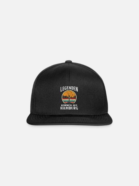 Hamburg Hansestadt Norddeutsch Plattdeutsch - Snapback Cap - Schwarz/Schwarz