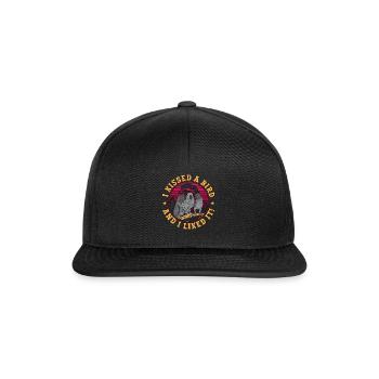 Gris africain j’ai embrassé un oiseau ornithologue perroquet - Casquette snapback - noir/noir - Devant