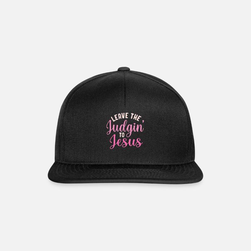 Überlassen Sie das Urteil Jesus - Snapback Cap - Schwarz/Schwarz