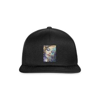 Fille dormant dans la lavande - Casquette snapback - noir/noir - Devant