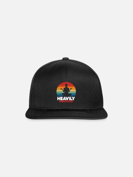 Stark meditiert - Snapback Cap - Schwarz/Schwarz
