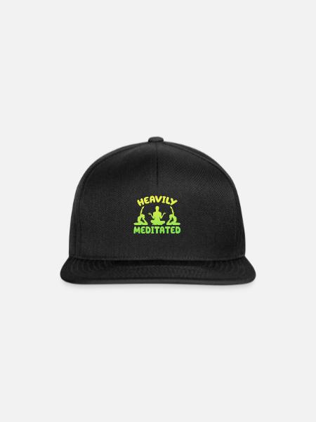 Stark meditiert - Snapback Cap - Schwarz/Schwarz