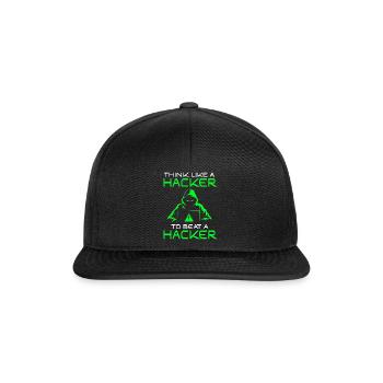 Ethische Hacker-Cybersicherheitsexpertise - Snapback Cap - Schwarz/Schwarz - Vorne