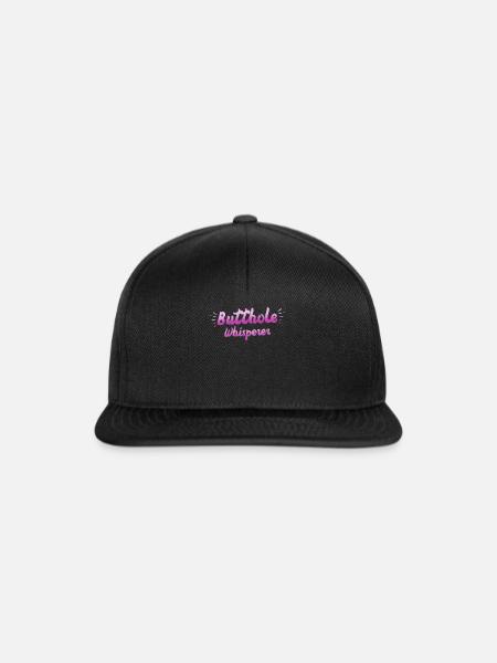 Arschloch-Flüsterer - Snapback Cap - Schwarz/Schwarz