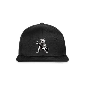 Funny Cat Playing Guitar Instruments Awesome - Snapback Cap - black/black - Front