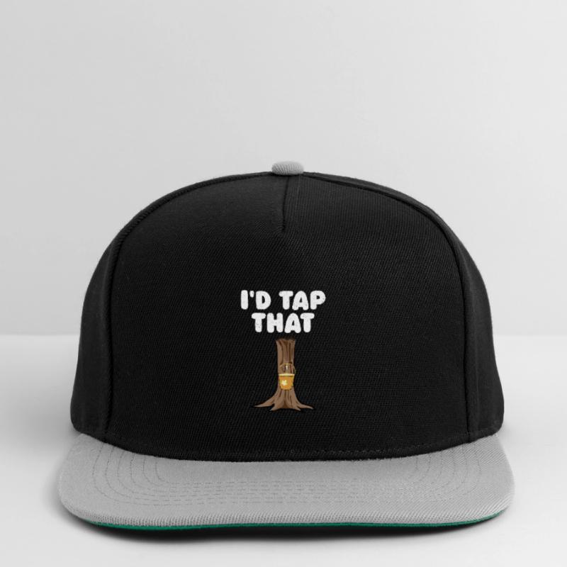 I'd Tap That Tree Maple Tapping Tree Maple Leaf Snapback Cap
