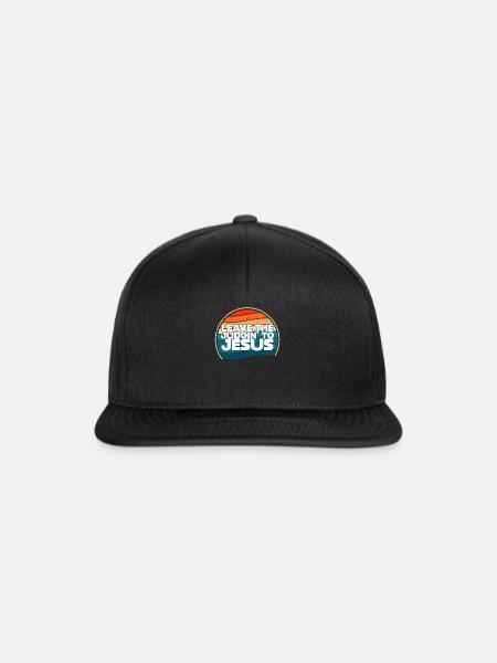 Überlassen Sie das Urteil Jesus - Snapback Cap - Schwarz/Schwarz