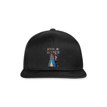 Skelett Paar passend Halloween Muertos - Snapback Cap - Schwarz/Schwarz - Vorne