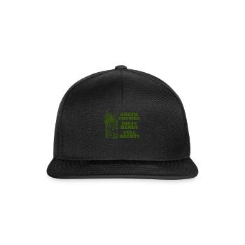 Green Thumbs Dirty Hands Full Hearts - Snapback Cap - black/black - Front