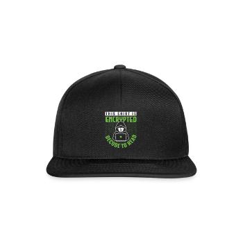 This Shirt is Encrypted - Ethical Hacker - Snapback Cap - Schwarz/Schwarz - Vorne