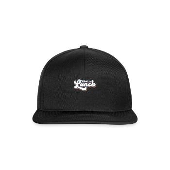 Was gibt es zum Mittagessen? - Snapback Cap - Schwarz/Schwarz - Vorne