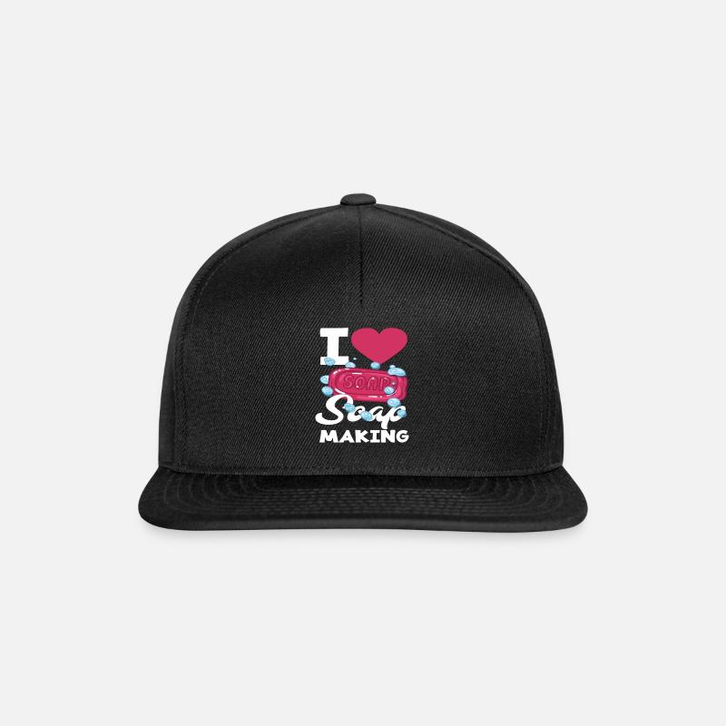 Ich Liebe Seifenherstellung - Snapback Cap - Schwarz/Schwarz