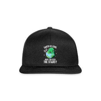 Erde & Aliens - Snapback Cap - Schwarz/Schwarz - Vorne