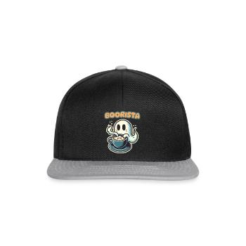 Boorista Funny Coffee Saying Halloween - Snapback Cap - black/grey - Front