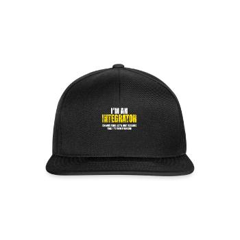 Intégrateur Drôle Dicton Profession Collègue Cadeau - Casquette snapback - noir/noir - Devant