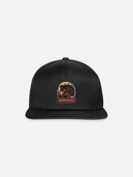 Gobblegool Thanksgiving Truthahn - Snapback Cap - Schwarz/Schwarz