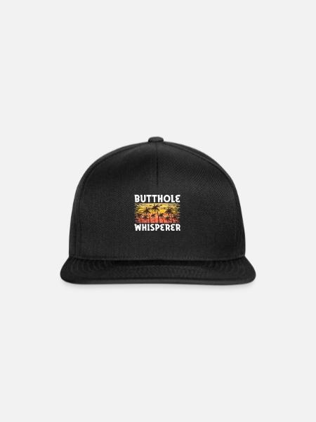 Arschloch-Flüsterer - Snapback Cap - Schwarz/Schwarz