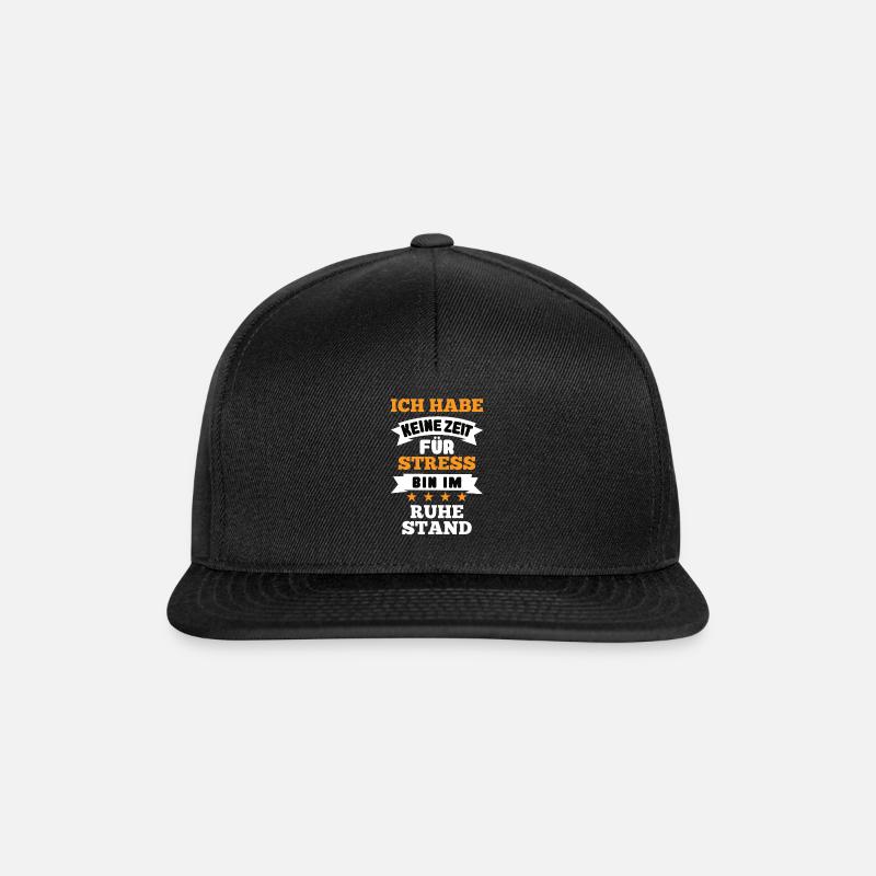 I don't have time for stress retirement - Snapback Cap - black/black
