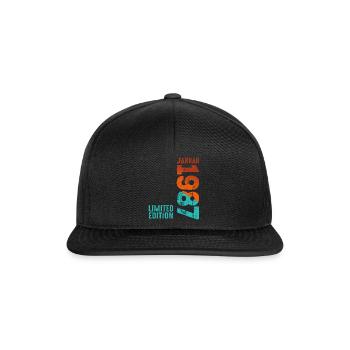 Limited Edition January 1987 Legendär Seit January - Snapback Cap - Schwarz/Schwarz - Vorne