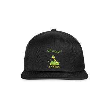 Pi-Tag Fun: What do you call a 3.14 meter long - Snapback Cap - black/black - Front