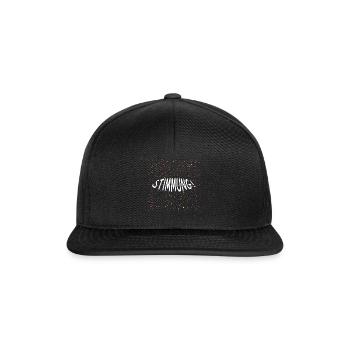 Karneval Stimmung Bunte Punkte Konfetti - Snapback Cap - Schwarz/Schwarz - Vorne