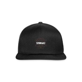 Fasching Stimmung Bunte Punkte Party - Snapback Cap - Schwarz/Schwarz - Vorne