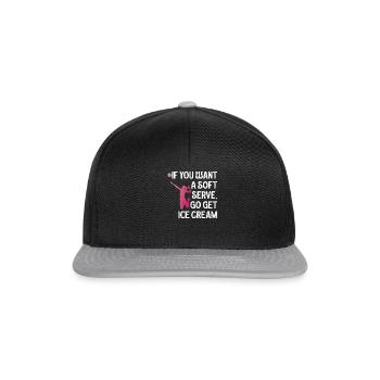Wenn Sie ein Softeis wollen, holen Sie sich Eis - Snapback Cap - Schwarz/Grau - Vorne