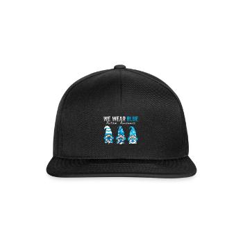 Autism Awareness We Wear Blue - Snapback Cap - black/black - Front