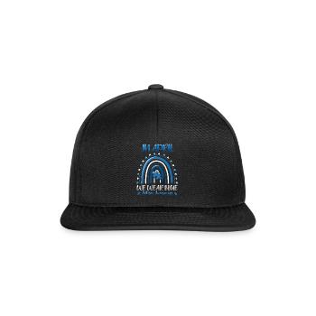 Sensibilisation à l’autisme en avril, nous portons du bleu - Casquette snapback - noir/noir - Devant