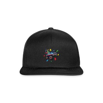 Autisme Monster Truck Puzzle Adventure - Casquette snapback - noir/noir - Devant