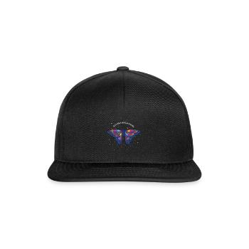 Autismus Schmetterling Buntes Bewusstsein - Snapback Cap - Schwarz/Schwarz - Vorne