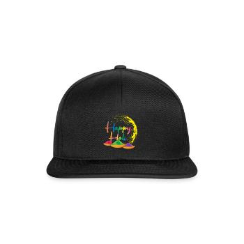 Fröhliches Holi Festival Farbenpracht - Snapback Cap - Schwarz/Schwarz - Vorne