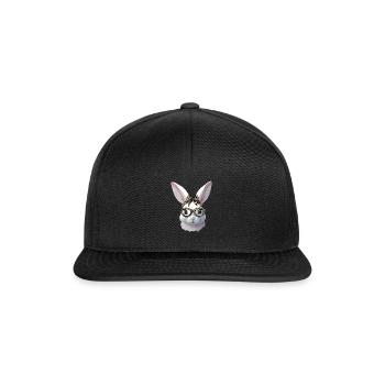 Easter bunny with glasses and bow - Snapback Cap - black/black - Front