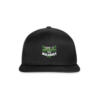 St Patricks Day Prone To Shenanigans And Malarkey - Snapback Cap - black/black - Front