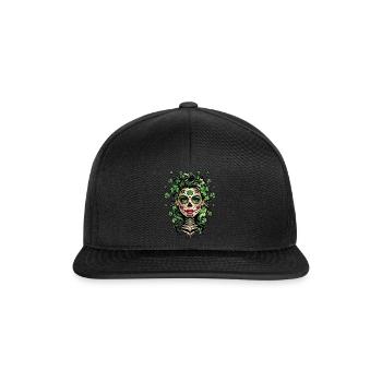 Jour de la Saint Patrick Crâne Femmes Masque - Casquette snapback - noir/noir - Devant