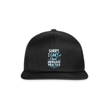 Meerjungfrau Unterwasser Performer Meerjungfrau - Snapback Cap - Schwarz/Schwarz - Vorne