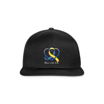 Syndrome de Down Amour Supporter Cœur - Casquette snapback - noir/noir - Devant