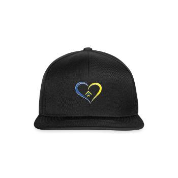 Liebe und Unterstützung für Down Syndrom - Snapback Cap - Schwarz/Schwarz - Vorne