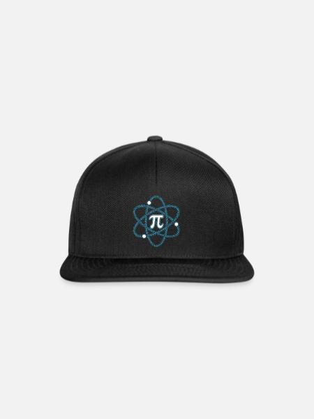 Pi Tag Atomare Zahlenkreise Design - Snapback Cap - Schwarz/Schwarz