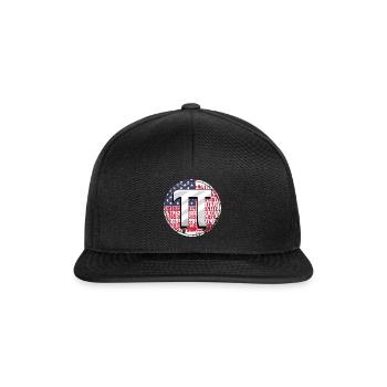 Numéros de balise Pi avec drapeau américain - Casquette snapback - noir/noir - Devant