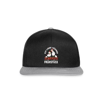 I Love Chickens Farmer Farm Chicken Chickens - Snapback Cap - black/grey - Front