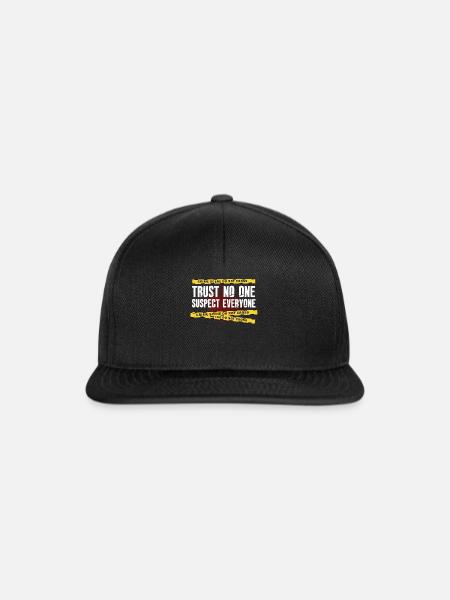 Krimi-Dinner-Spaß-Nacht - Snapback Cap - Schwarz/Schwarz