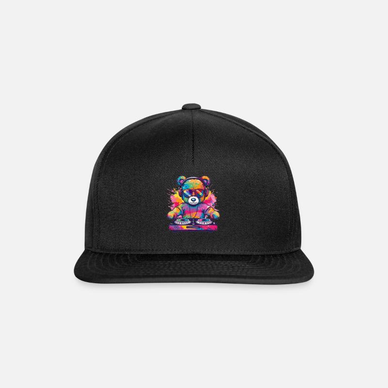 DJ coloré Teddy - Casquette snapback - noir/noir
