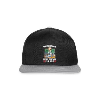STEM Teacher My Classroom Is The Science Educator - Snapback Cap - Schwarz/Grau - Vorne